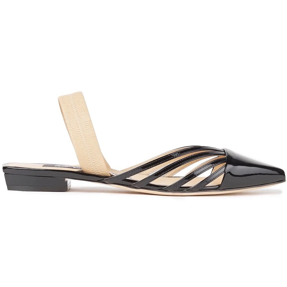 BLACK Sergio Rossi Slingback  Milano Flats